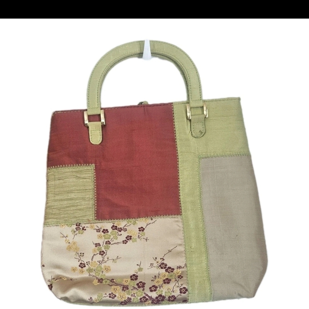 Vintage Y2K Bath & Body Works Patchwork Floral Top Handle Bag Embroidered